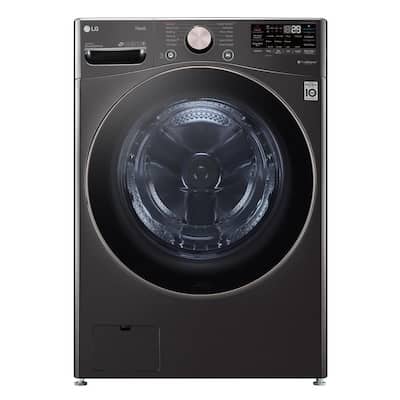 27 in. 4.5 cu. ft. Ultra Large Capacity Black Steel Smart Front Load Washing Machine with TurboWash360