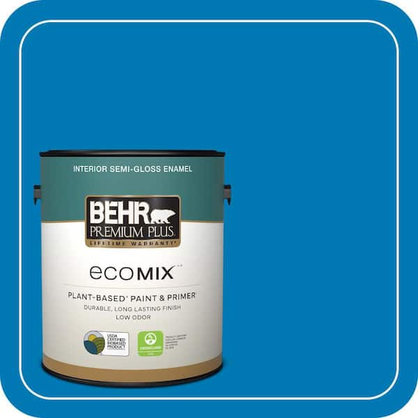 1 gal. #P500-6 Deep River Semi-Gloss Enamel EcoMix Plant-Based Interior Paint & Primer