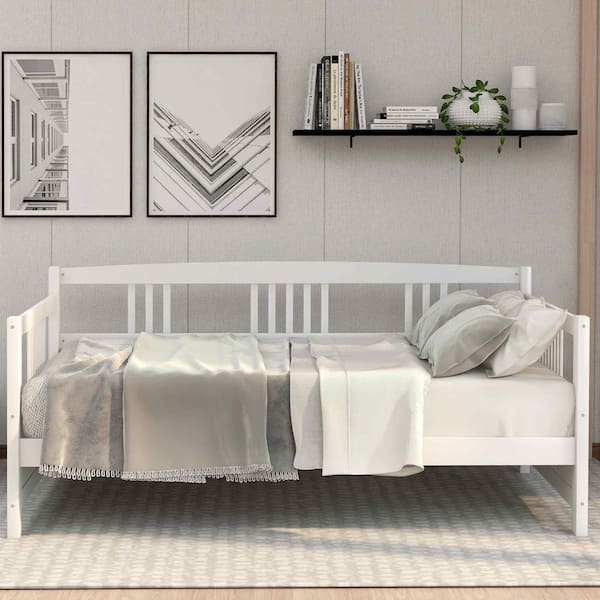 Modern Solid Wood White Twin Size Daybed