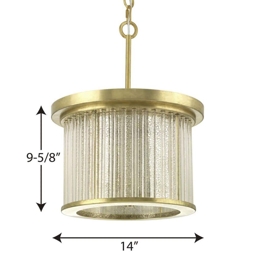 Progress Lighting  Jeffrey Alan Marks Point Dume Collection Sequit Point 14.3 in. Brushed Brass Semi-Flush Convertible - 2