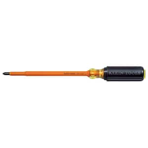 #2 Insulated Phillips Head Screwdriver with 7 in. Round Shank- Cushion Grip Handle