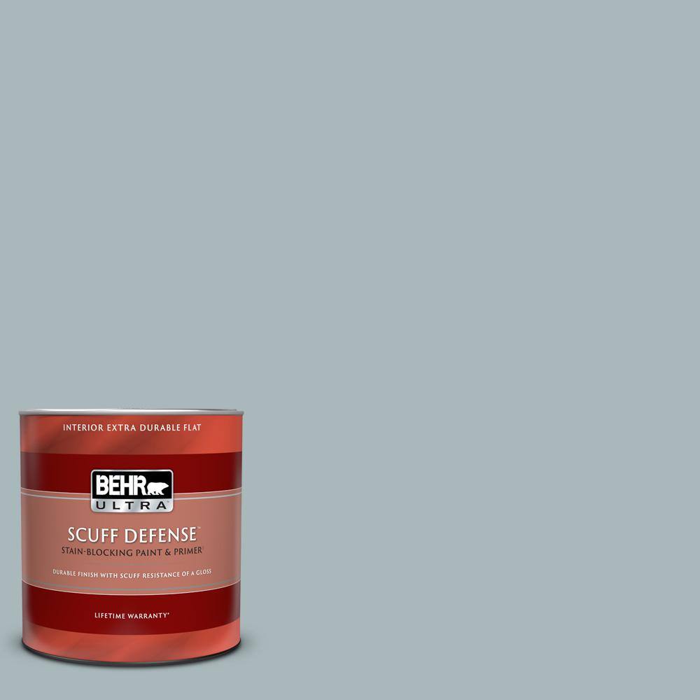 BEHR ULTRA 1 qt. N4703 Half Sea Fog Extra Durable Flat Interior Paint