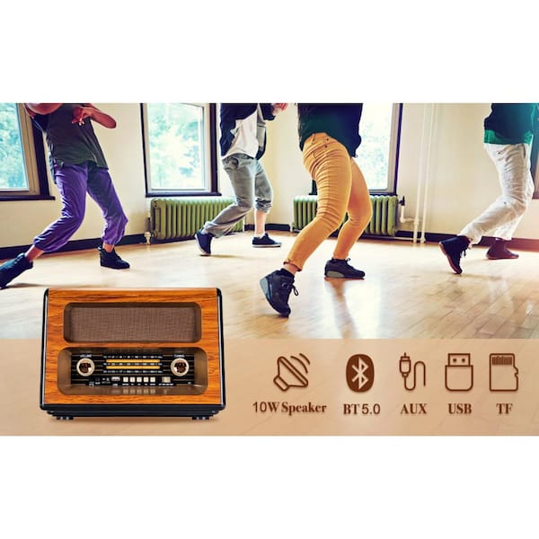 Radio Portable Nostalgie Avec Bluetooth Et Lecteur Usb / Carte Mémoire | VAYNO ® Grossiste Accessoires GSM