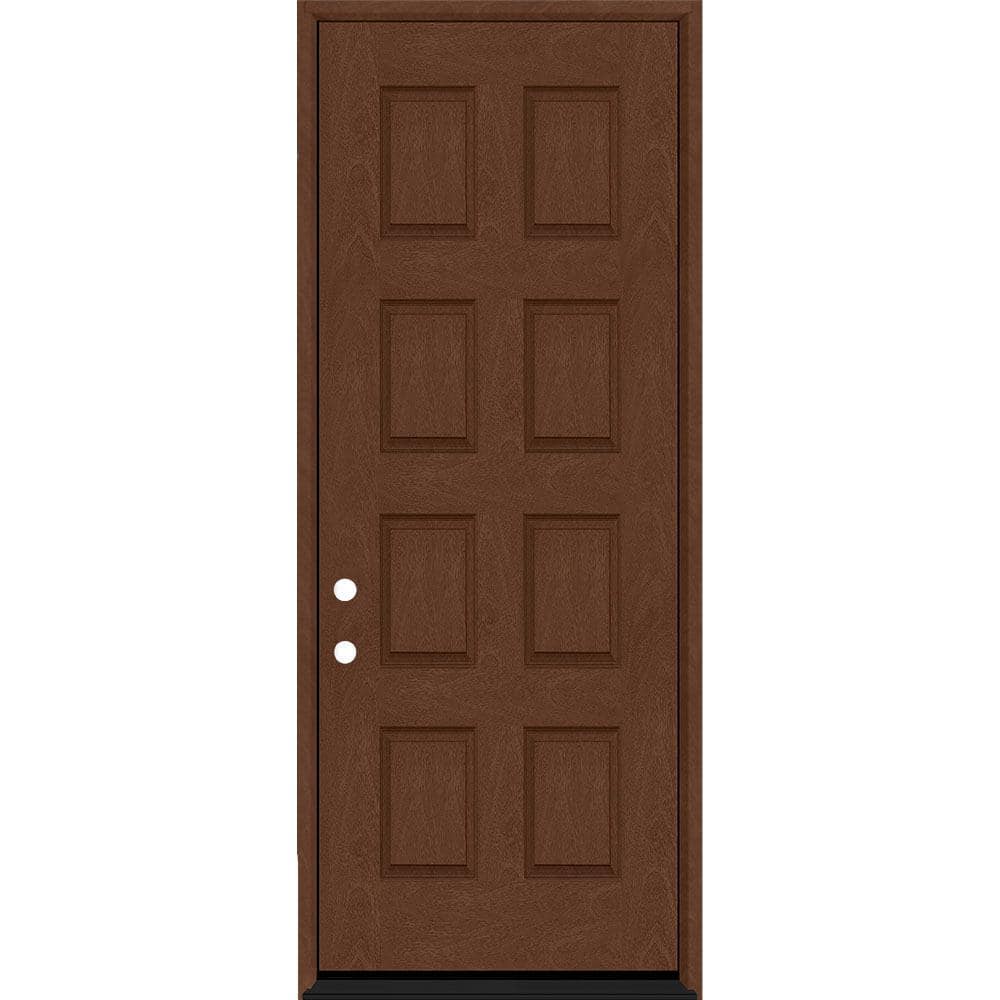 Steves & Sons Regency 36 in. x 96 in. 8-Panel RHIS Chestnut Stain