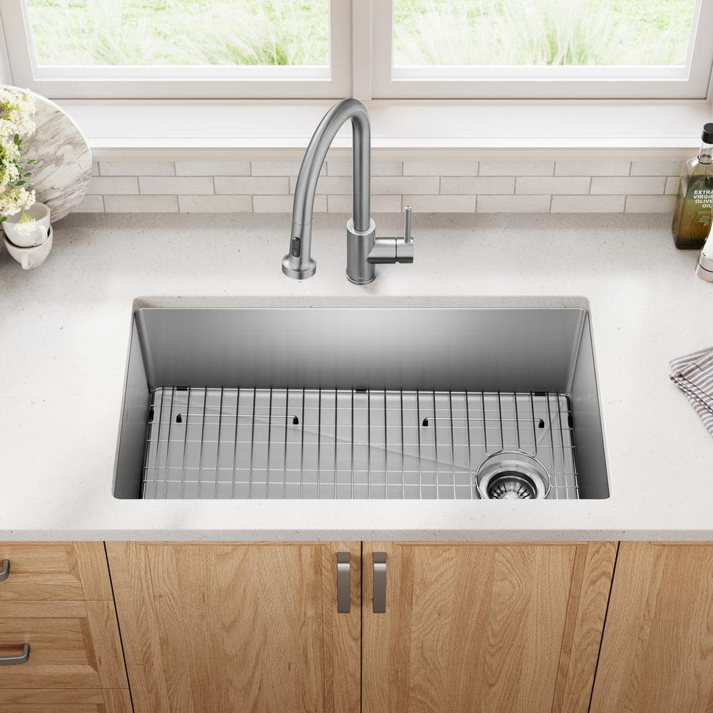 Kraus 32.5" Stainless Steel Single Bowl Drop-In Kitchen Sink