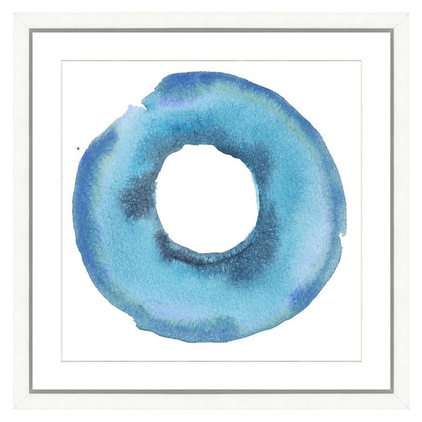 Vintage Print Gallery "Watercolor circle II" Framed Archival Paper Wall Art (26 in. x 26 in. Full Size)