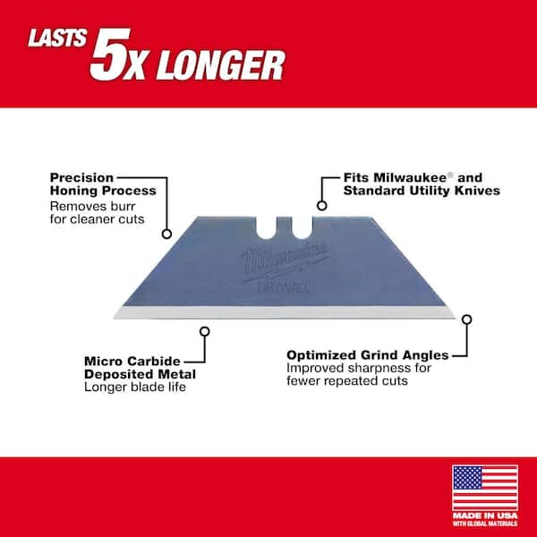 Drywall Utility Knife Blades with Dispenser (50-Piece)