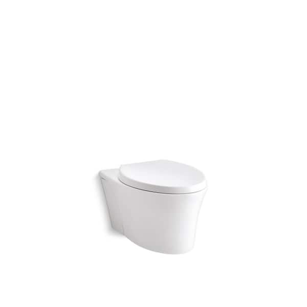forholdet glans Leia KOHLER Veil Wall-Hung 1-piece Elongated Toilet White, Seat Included  K-6299-0 - The Home Depot