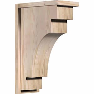7-1/2 in. x 14 in. x 22 in. Mediterranean Smooth Douglas Fir Corbel with Backplate