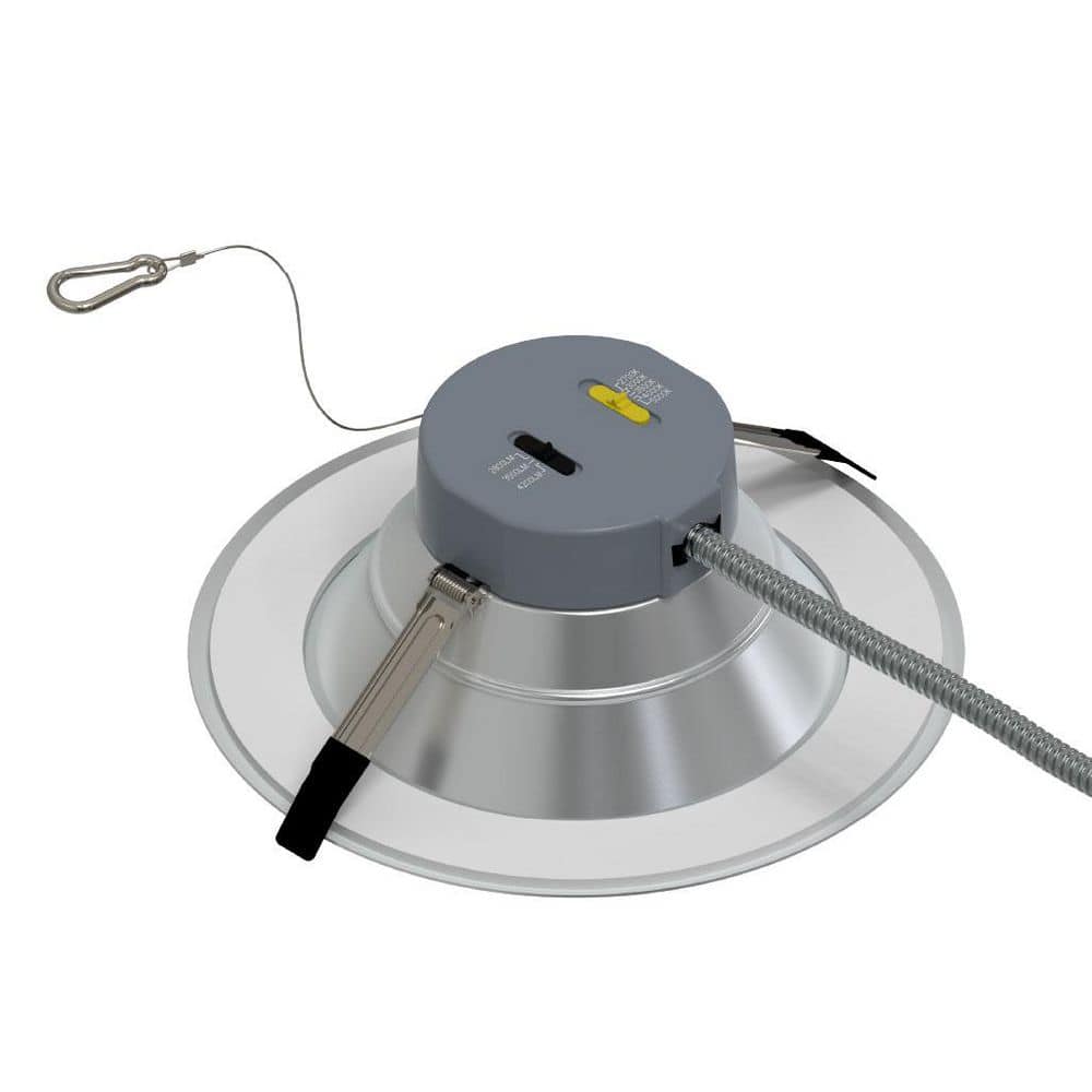Commercial Retrofit Downlight, 10in, Lumen and CCT Select, 120-277V, Dimmable TRIAC/ELV & 0-10V, Haze Reflector, White F price history on PriceWatchPro