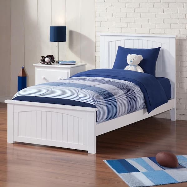 AFI Nantucket White Solid Wood Frame Twin XL Panel Bed with