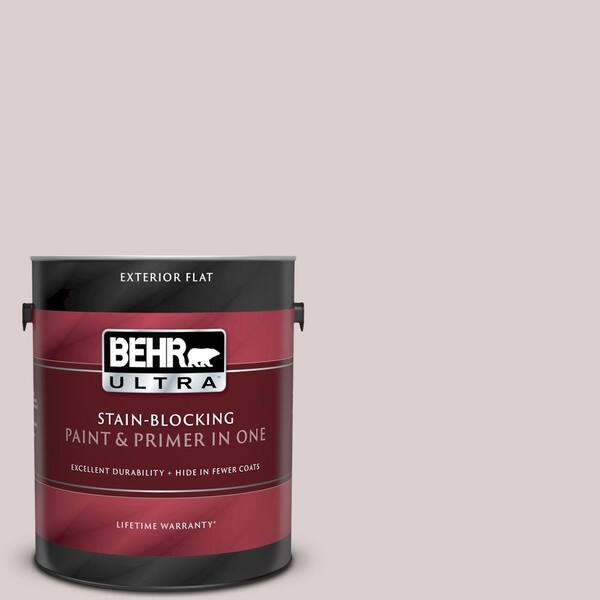 BEHR ULTRA 1 gal. #UL250-11 Mauve Morning Flat Exterior Paint and Primer in One