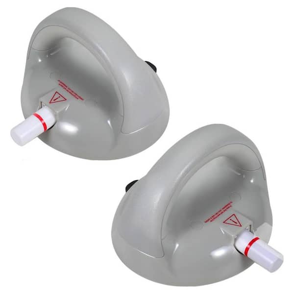 Numhew 5 in. Gray Safety Suction Shower Grab Bar for Elderly, Shower Handles, Handicap Grab Bar for Bathroom (2-Pack)