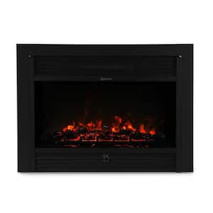28.5 in. W 5,200 BTU Embedded Electric Fireplace Insert Heater with Remote Control in Black