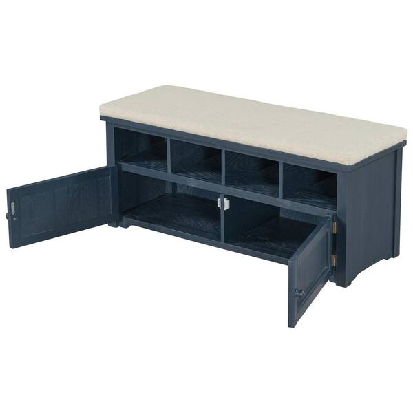 Unbranded 42 in. W x 16 in. D x 18.9 in. H Bathroom Blue Linen Cabinet