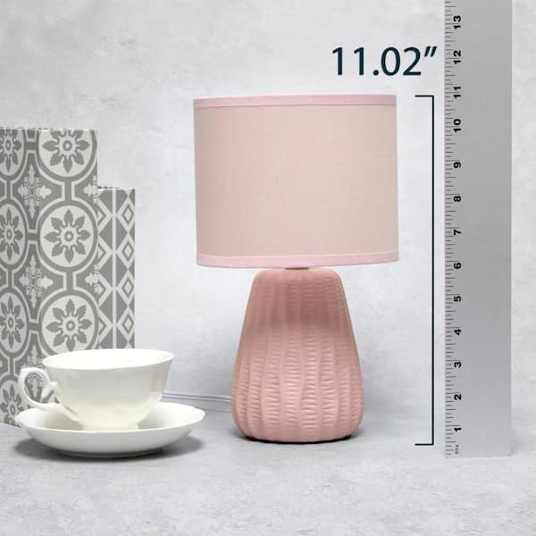 Simple Designs Prism 10 1/2 High Pink Round Accent Table Lamp