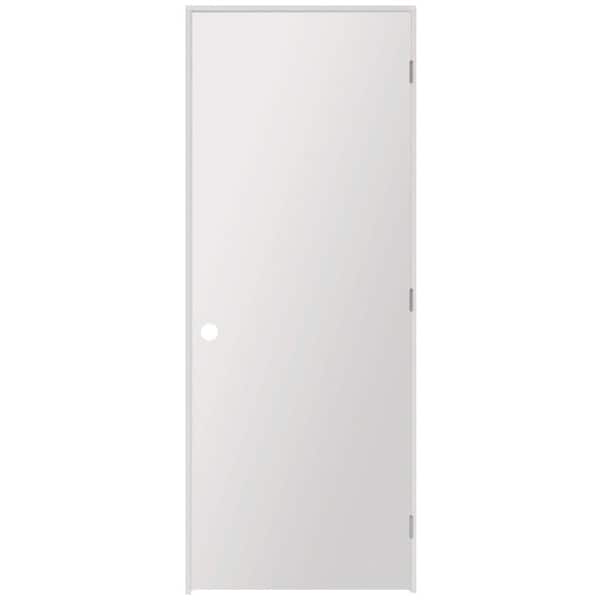 Steves & Sons 24 in. x 80 in. Left-Handed Flush Hollow Core White Primed Composite Single Prehung Interior Door