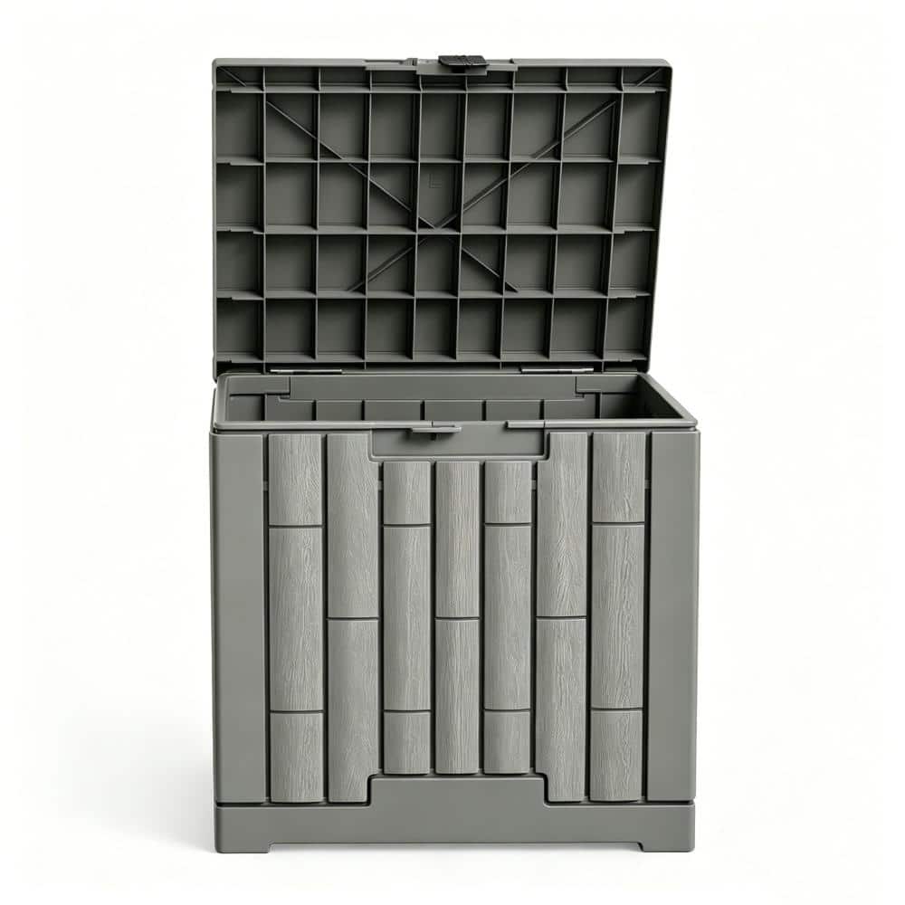 31 Gallon Deck Box Indoor and Outdoor Use, Waterproof Resin Storage Bin for Package Delivery, Grey price history on PriceWatchPro