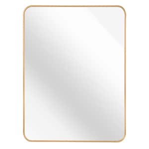 Ta. 30 in. W x 40 in. H Gold Rectangle Framed Mirror
