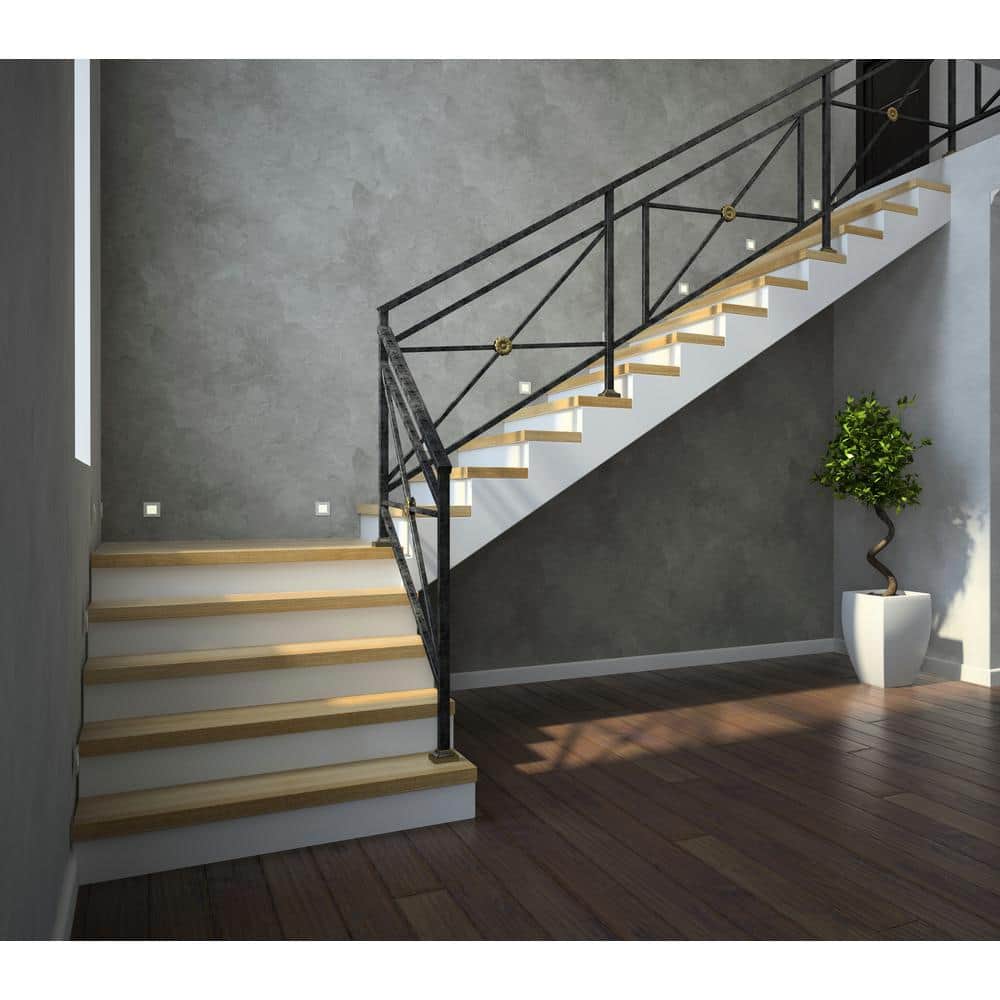 Sleek Square LED Step Light for Indoor/Outdoor, Black Finish
