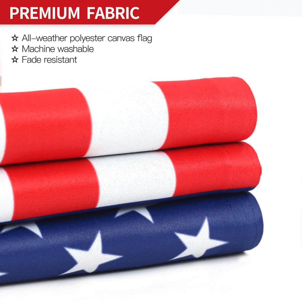 Patriotic American Flag Double Sided Polyester Garden Banner