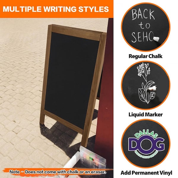 Afoxsos Double Sided A-Frame Chalkboard Sign Stand for Outdoor