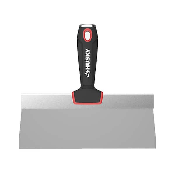 Husky 10 in. Stainless Steel Taping Knife with Soft Grip Handle
