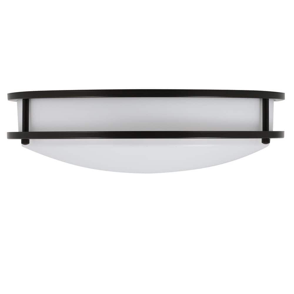 14" Oil Rubbed Bronze LED Drum Flush Mount Ceiling Light