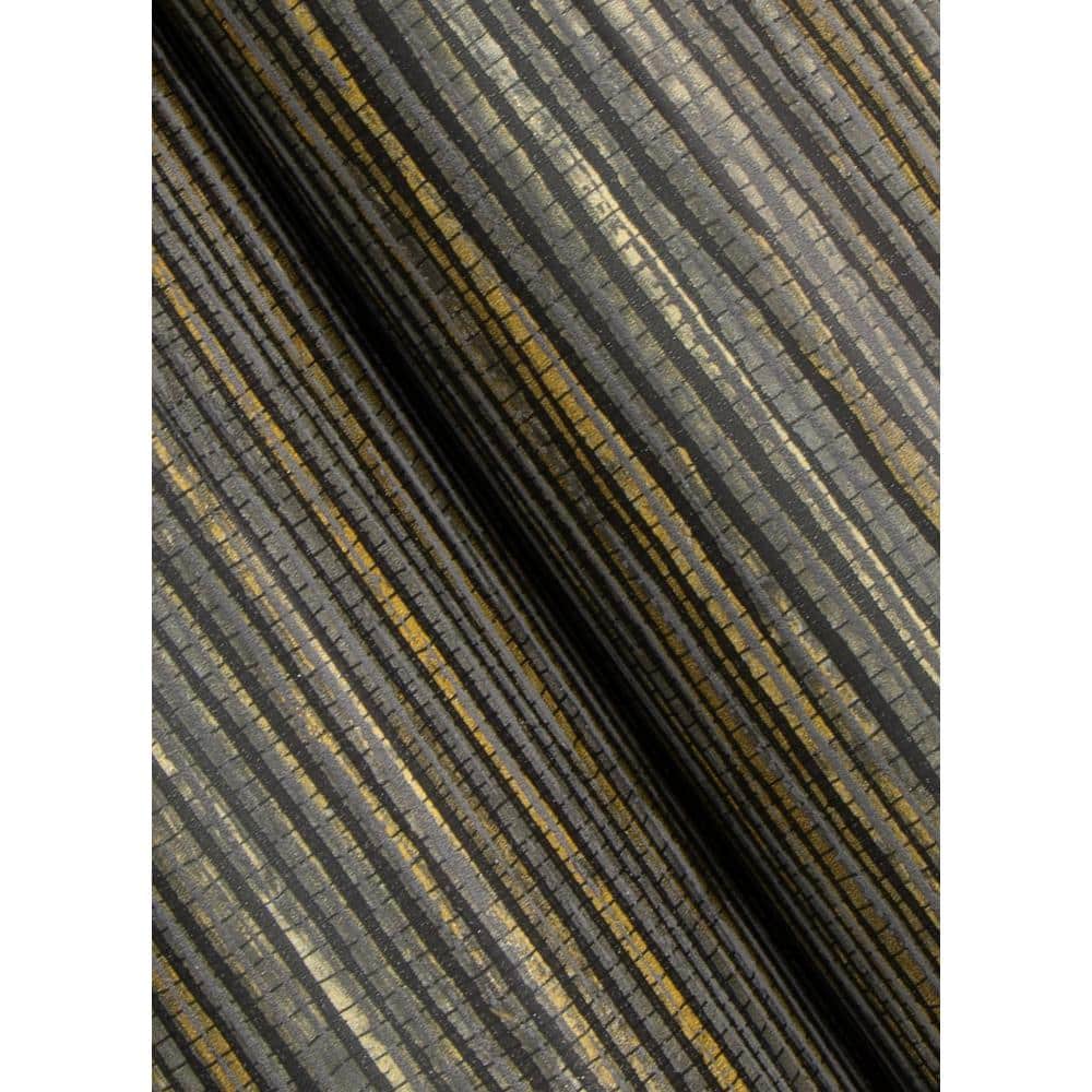 Black Vinyl Grasscloth Peel and Stick Wallpaper Roll