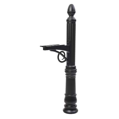 Victorian Decorative, Plastic, Crossarm, Mailbox Post, Black