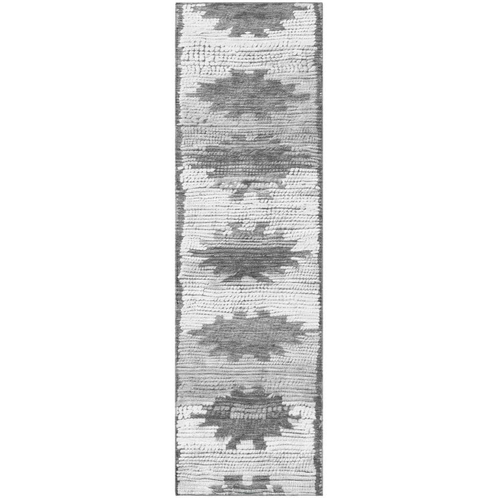 Mayfield Premium Machine Washable Abstract AMF1946 Gray 2 ft. x 7 ft. Runner Rug price history on PriceWatchPro