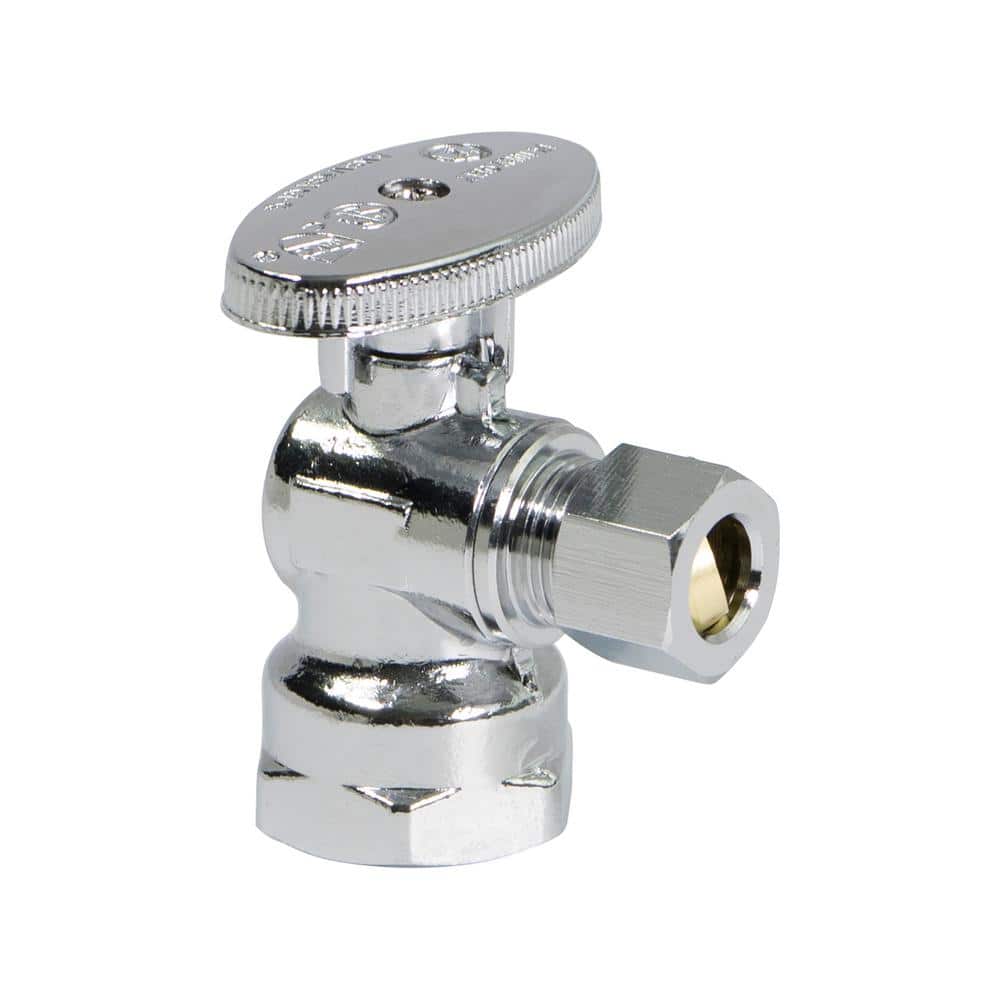 1/2 in. FIP Inlet x 3/8 in. O.D. Compression Outlet Quarter Turn Angle Stop Valve price history on PriceWatchPro