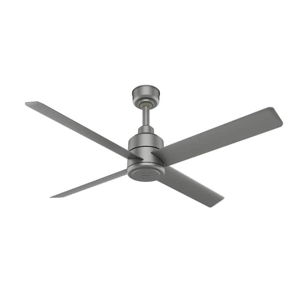 Hunter Trak 6 ft. Indoor/Outdoor Silver 120-Volt Industrial Ceiling Fan with Remote Control Included
