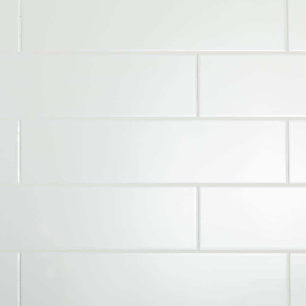 Ceramic Bright White Subway Tile 13 20, 4 X 10 Subway Tile Shower