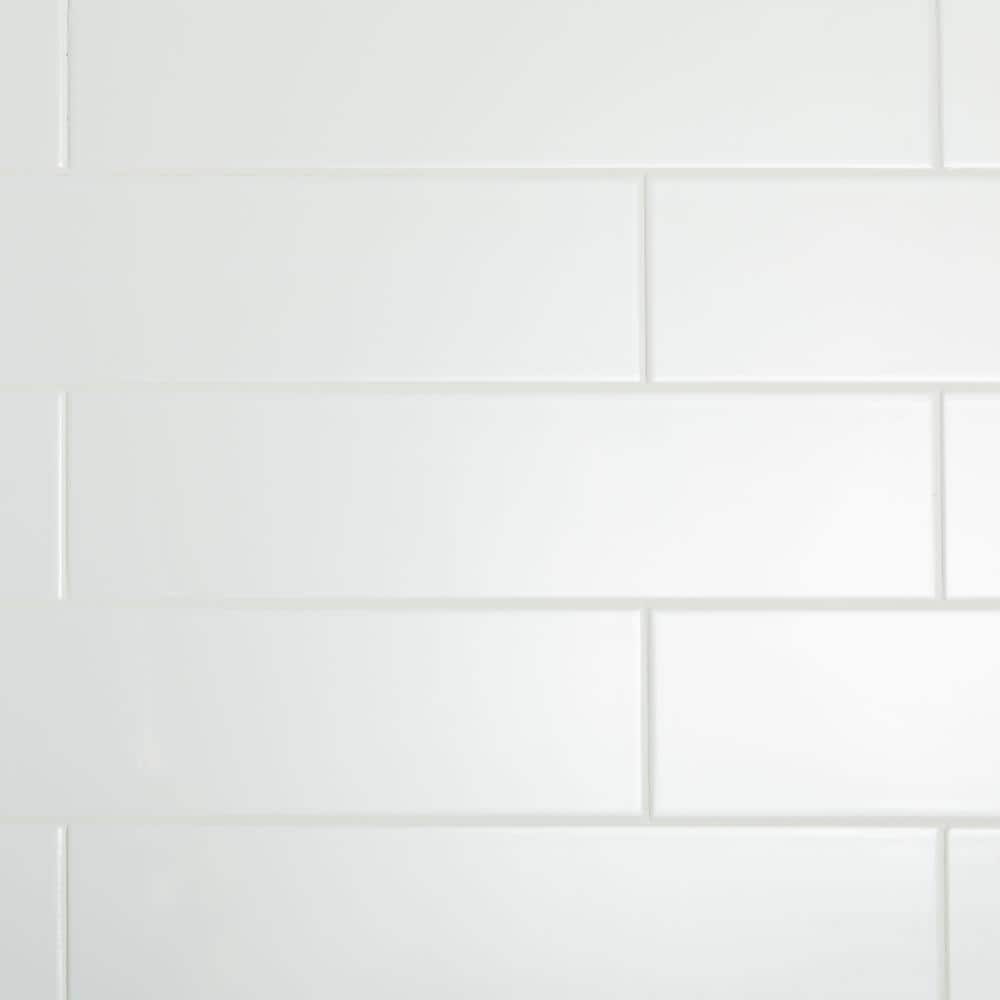 Restore 4 in. x 16 in. Ceramic Bright White Subway Tile (264 sq. ft. / pall