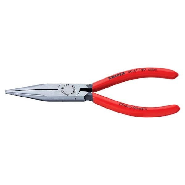 KNIPEX 6-1/4 in. Long Nose Pliers-Half Round Tips