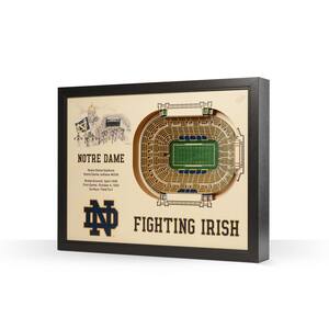 NCAA Notre Dame 25 Layer Stadiumviews 3D Wooden Wall Art