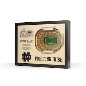 NCAA Notre Dame 25 Layer Stadiumviews 3D Wooden Wall Art