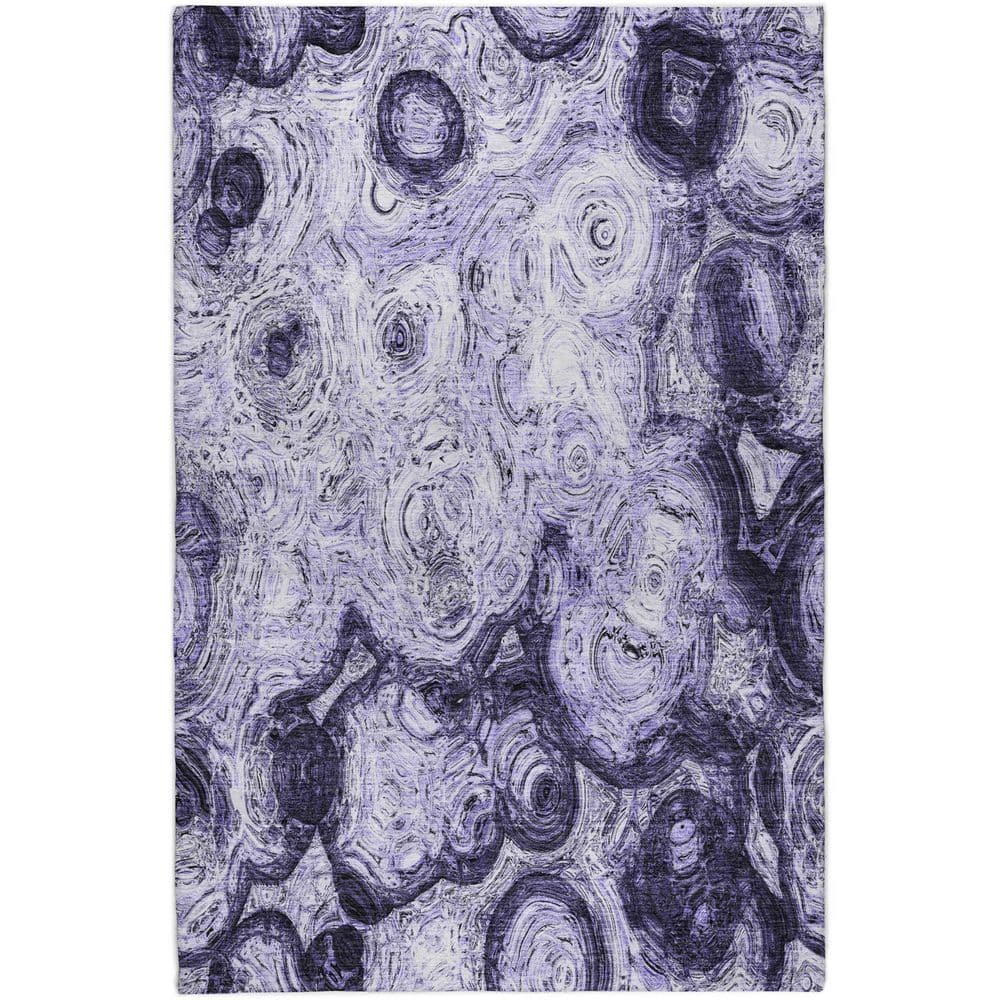 Dream Shag Premium Machine Washable Abstract ADS579 Purple 5 ft. x 7 ft. 6 in. Area Rug price history on PriceWatchPro