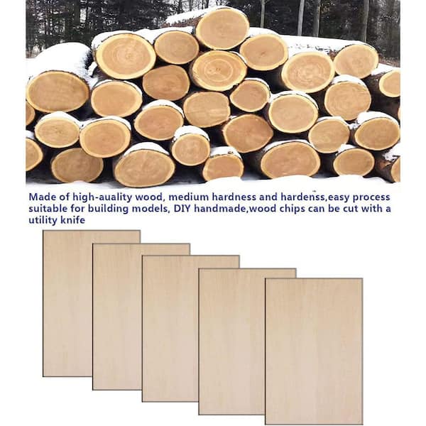 36 Pieces Basswood Plywood Sheets for DIY 12 x 12 x 1/16 Inch Unfinished  Craft Wood for Laser Cutting, Engraving, Drawing, Painting, and Wood  Burning