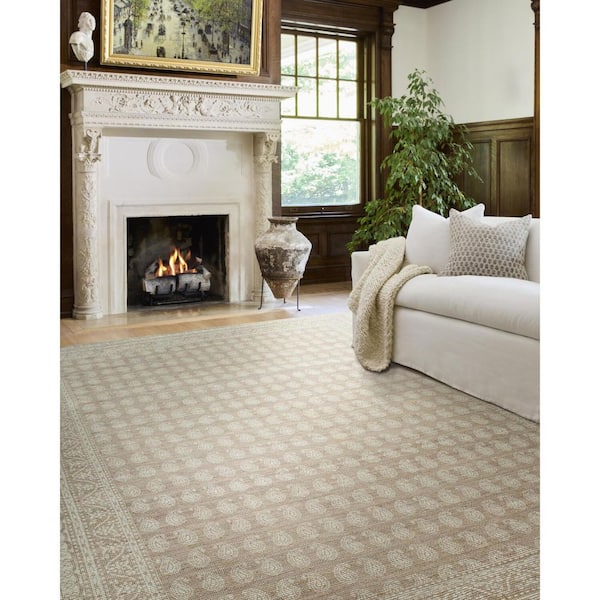 Nabela Noor Home Alo Oatmeal Traditional Area Rug, 2 ft. x 2 ft.