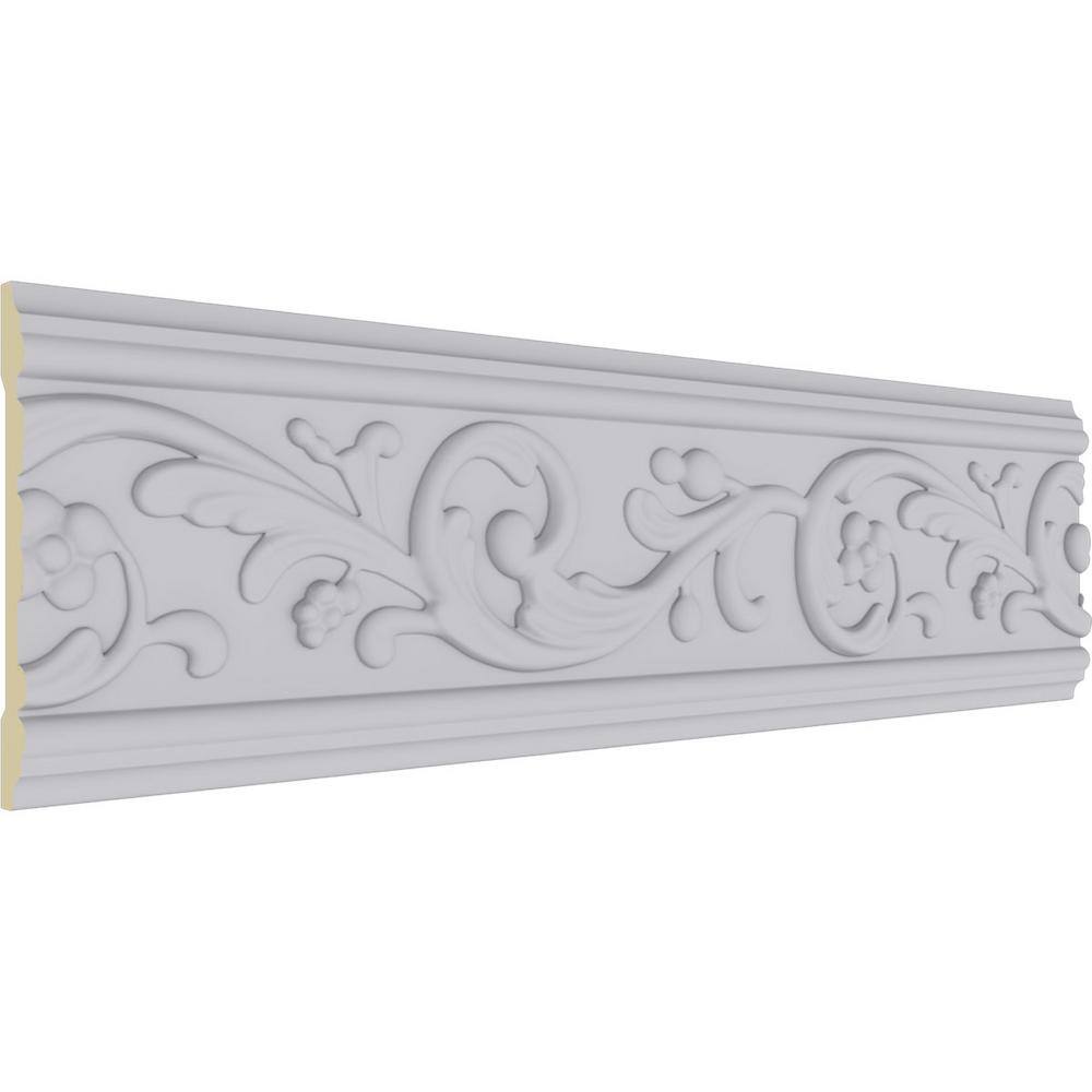 White Polyurethane Aberdeen Crown Moulding 94.5" Length