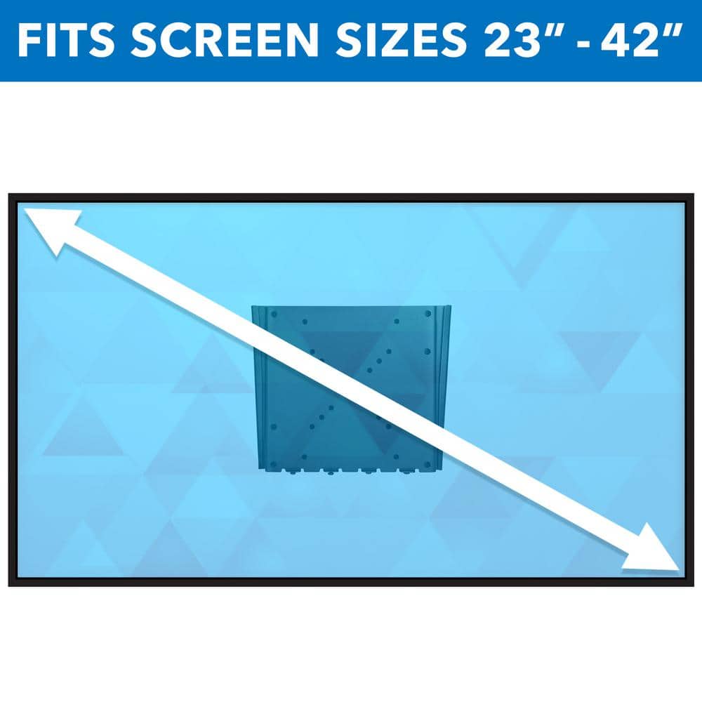 Heavy Gauge Steel Low Profile Fixed TV Wall Mount for 23"-42" Screens