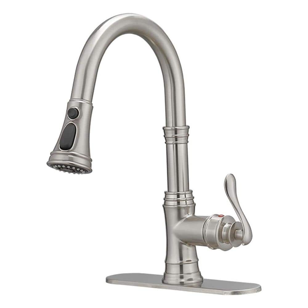 Single Handle Pull Down Sprayer Kitchen Faucet with 3 Spray Mode, Pull Out 