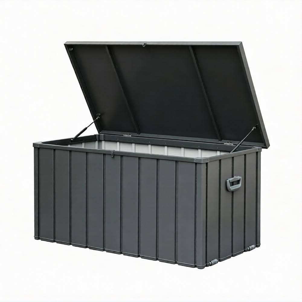 150 Gallon Large Outdoor Waterproof Deck Box Lockable Dark Gray Patio Storage Bin for Cushions Pillows Garden Tools price history on PriceWatchPro