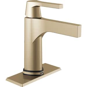 Zura Single-Handle Touchless Single-Hole Bathroom Faucet with Touch2O.xt Technology in Champagne Bronze