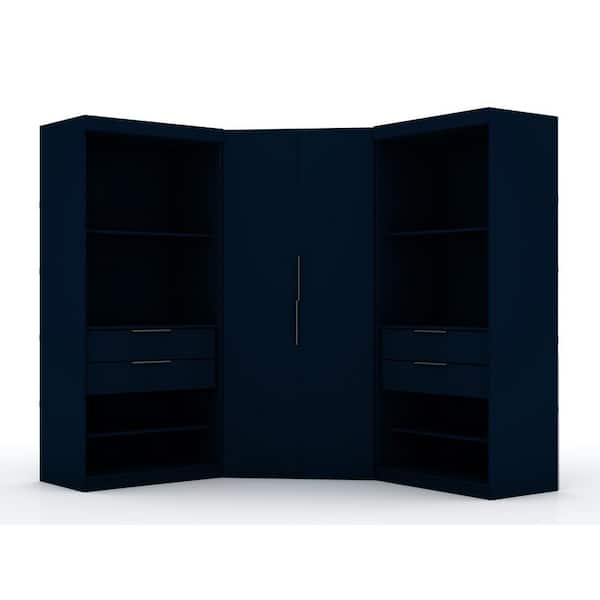 Luxor Ramsey 2.0 Tatiana Midnight Blue Semi Open 3-Sectional Corner Closet (Set of 3)