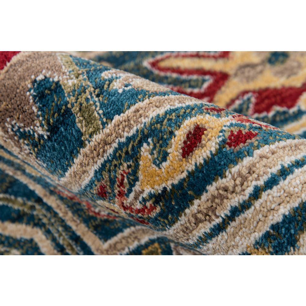 Lenox Blue Traditional Polypropylene Runner Rug 2'3" x 8'