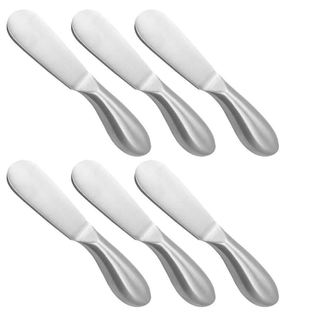 Stainless Steel Cheese and Butter Spreader Knife Multipurpose Set 5.3 in. Blade 6 pcs Household Chef Use