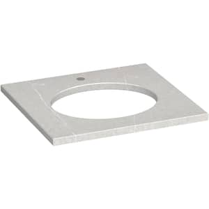 Silestone 25 in. W x 22.4375 in. D Quartz Oval Cutout with Vanity Top in Eternal Serena